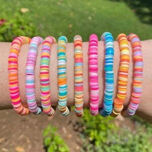 Clay bead bracelets